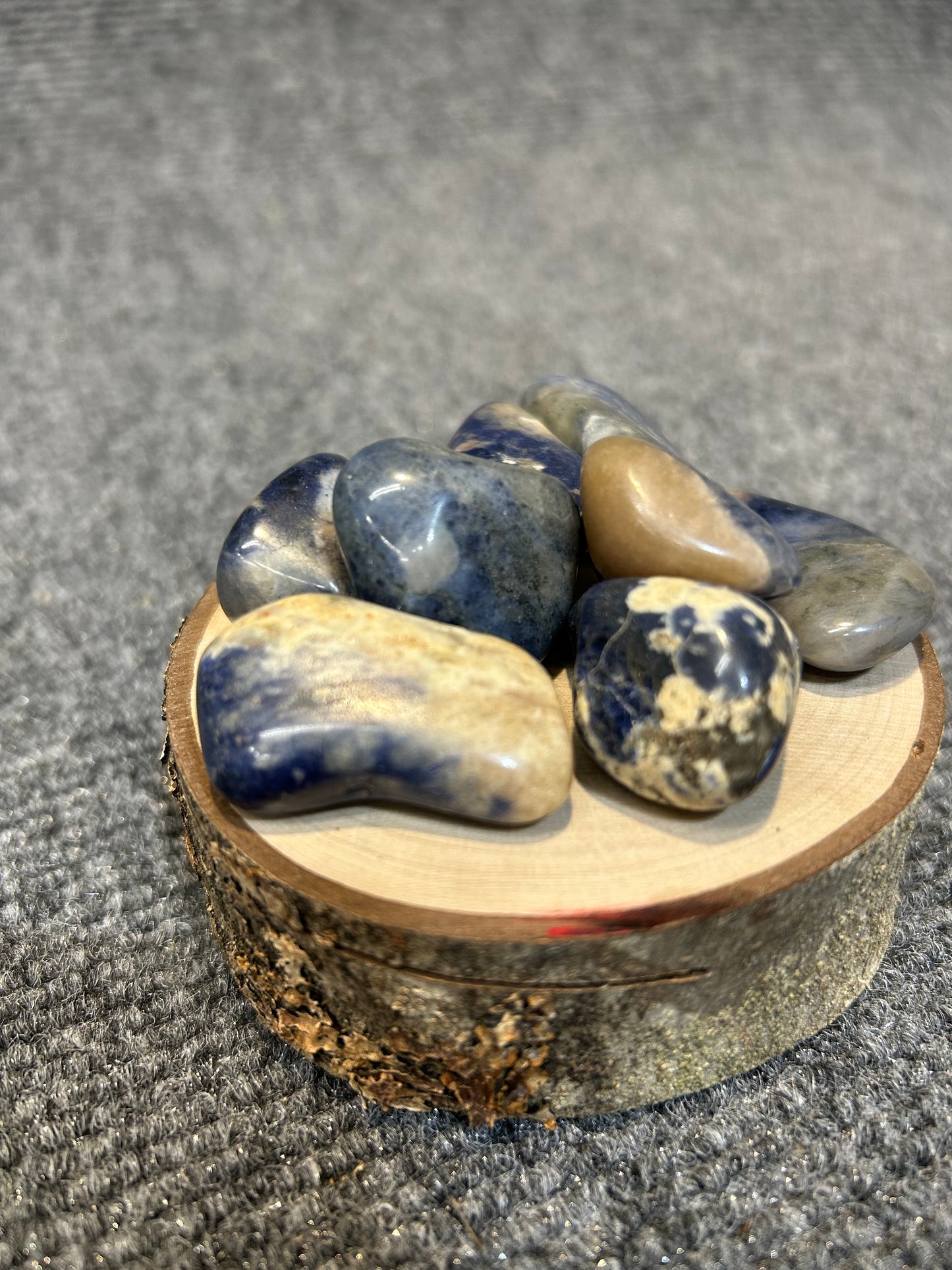 Sodalite, tumbled