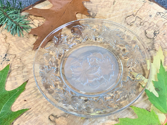 Glass Poinsettia Offering Plates