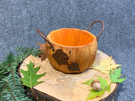 Wood Pumpkin Bowl