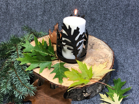 Autumn Leaves Pillar Holder